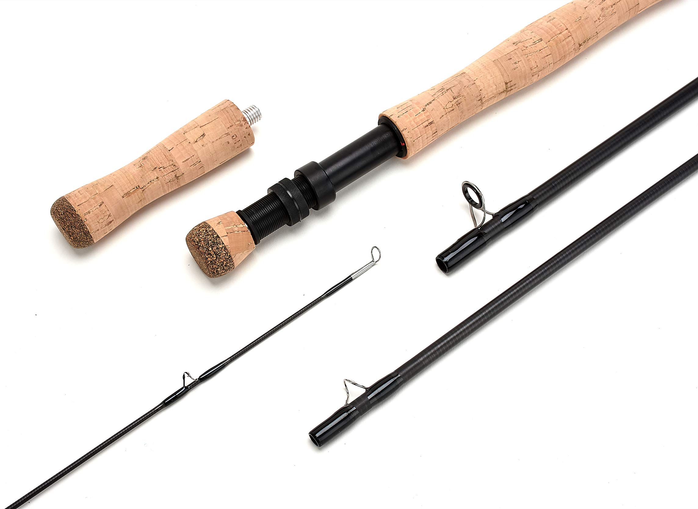 10 feet 9 inches Carbon Fiber Switch 7wt 8wt Fly Fishing Rod 4 Pieces Sections Extra Handle Freshwater Fishing Trout Lake Cork Handles