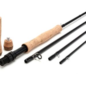 10 feet 9 inches Carbon Fiber Switch 7wt 8wt Fly Fishing Rod 4 Pieces Sections Extra Handle Freshwater Fishing Trout Lake Cork Handles