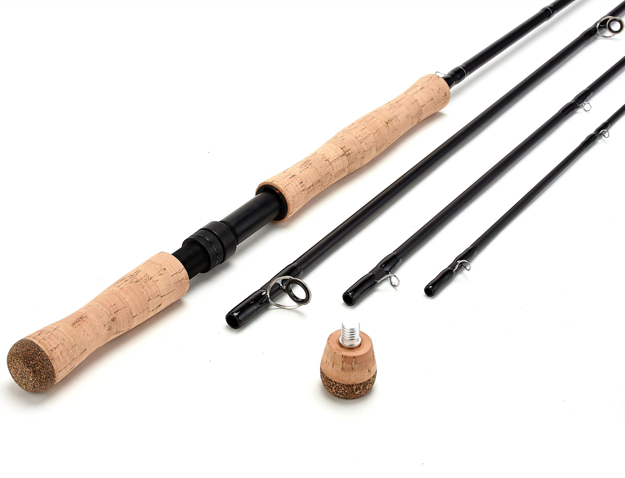 10 feet 9 inches Carbon Fiber Switch 7wt 8wt Fly Fishing Rod 4 Pieces Sections Extra Handle Freshwater Fishing Trout Lake Cork Handles