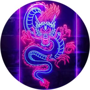 advpro chinese dragon room display dual color led neon sign blue & red 12" x 16" st6s34-i3225-br