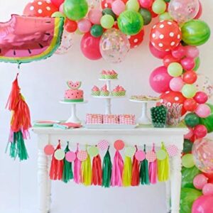 100 Pack Watermelon Party Decorations Balloon Garland & Arch Kit 100 Balloons for Wedding Baby Shower Birthday Party Backdrop