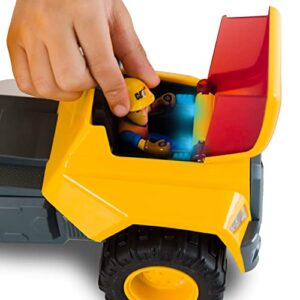 CAT Construction Toys, Power Action Crew 12" Dump Truck with Action Figure, Lights and Sounds, Ages 3 and Up