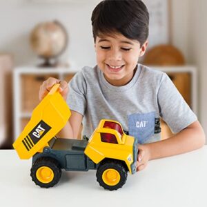 CAT Construction Toys, Power Action Crew 12" Dump Truck with Action Figure, Lights and Sounds, Ages 3 and Up