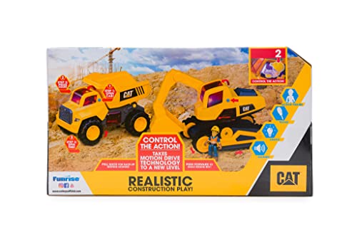 CAT Construction Toys, Power Action Crew 12" Dump Truck with Action Figure, Lights and Sounds, Ages 3 and Up