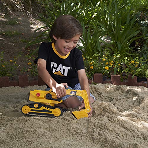 CAT Construction Toys, 11.5" Power Haulers Excavator, Realistic Lights & Sounds, Motion Drive Technology, Working Features, and Interactive Play for Ages 3+