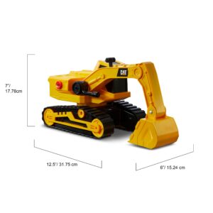 CAT Construction Toys, 11.5" Power Haulers Excavator, Realistic Lights & Sounds, Motion Drive Technology, Working Features, and Interactive Play for Ages 3+