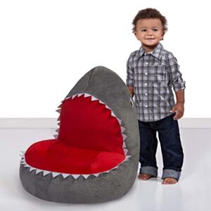 Trend Lab Shark Toddler Chair Plush Character Kids Chair Comfy Furniture Pillow Chair for Boys and Girls, 21 x 19 x 19 inches