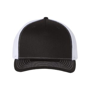 richardson trucker cap adjustable black/ white