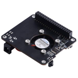 GeeekPi DockerPi Power Board for Raspberry Pi 4 Model B & Raspberry Pi 3B+, Power Supply with Safe Shutdown Auto Cooling Fan Expansion Board for Stack DockerPi Module & Raspberry Pi 2B/3B