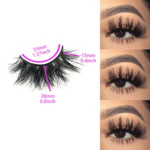 3D Mink Lashes, MIKIWI D390-3, 3 Pairs Lashes, Mink Eyelashes, Thick HandMade Full Strip Lashes, Cruelty Free, Luxury Makeup, 20mm mink eyeLashes (D390-3)