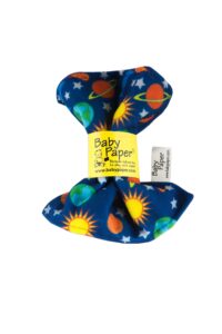 original baby paper - crinkle teether and sensory toy for babies and infants - solar system print - washable