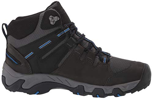 KEEN Men's Steens MID WP Hiking Boot, Black, 10