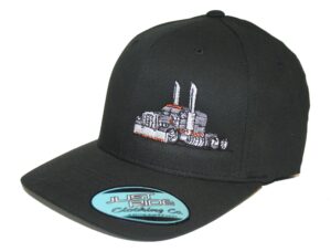 trucker truck hat big rig cap flex fit (l/xl, grey)