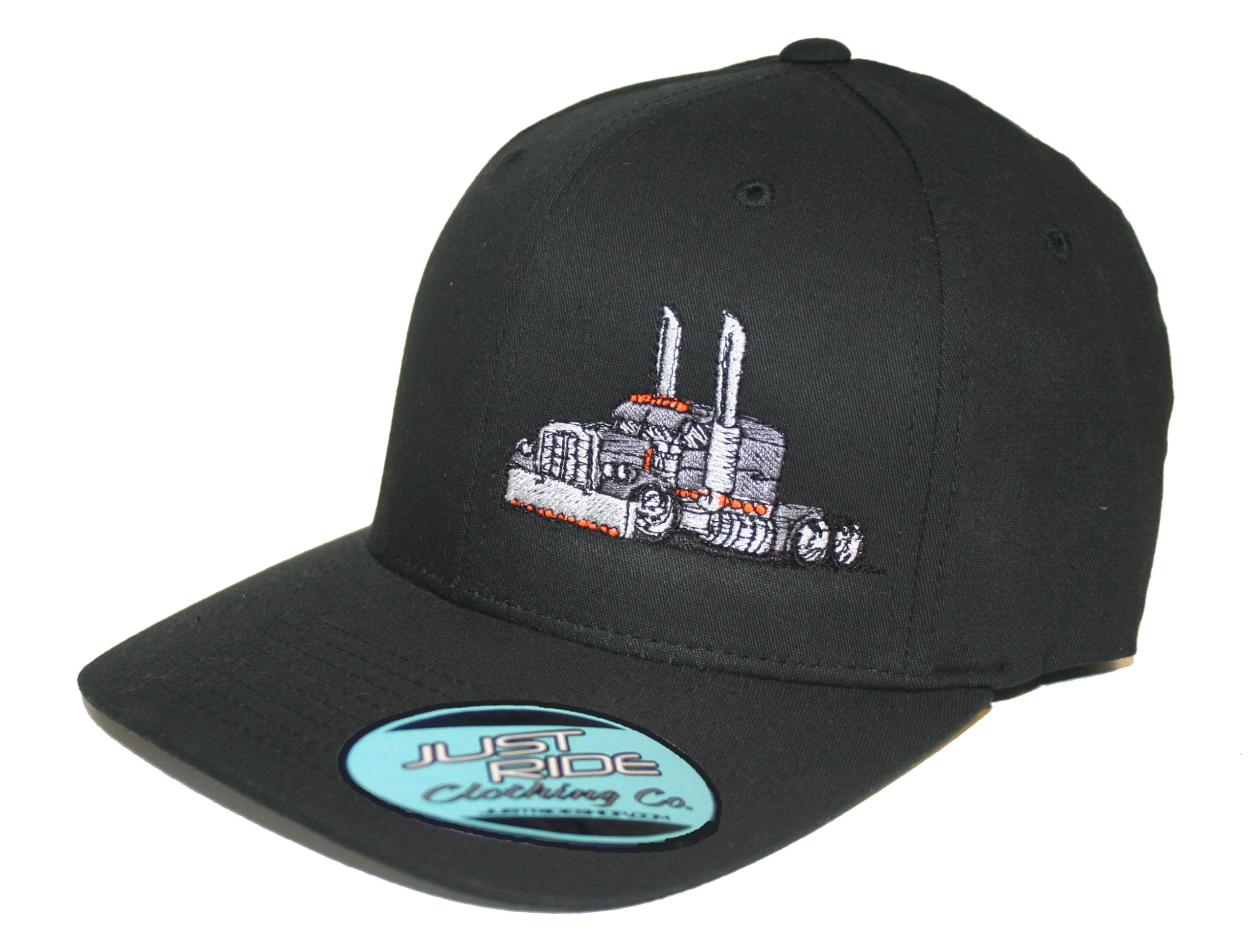 Trucker Truck Hat Big Rig Cap Flex Fit (L/XL, Grey)