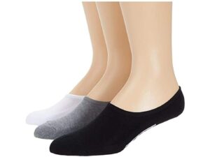 vans men's no-show socks - 3 pack - white/black/grey - men's shoe size 9.5-13