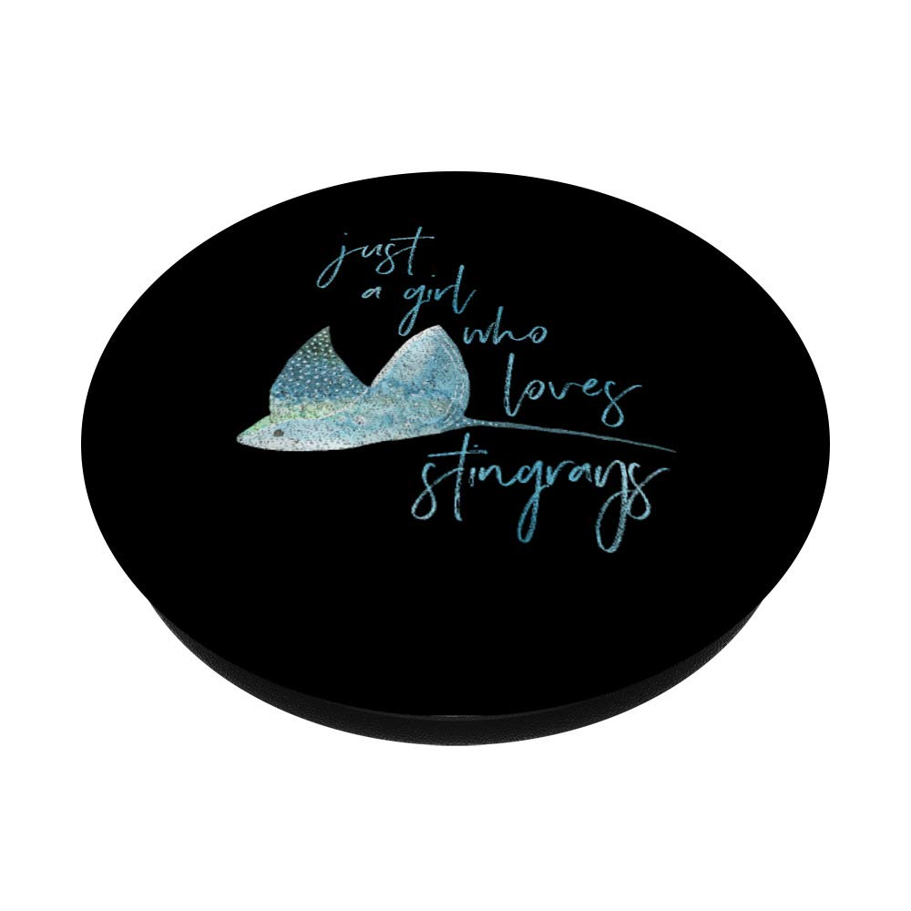 Just A Girl Who Loves Stingrays Funny Shark Lover PopSockets PopGrip: Swappable Grip for Phones & Tablets