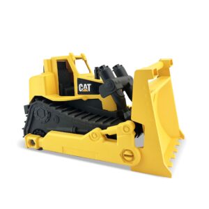 cat construction toys 15" bulldozer construction toy | ages 3+ | sturdy plastic | no batteries required | cat construction tough rigs series