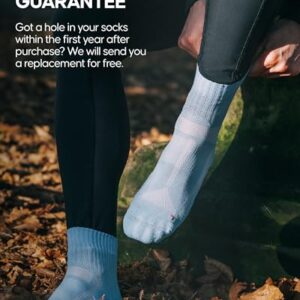 DANISH ENDURANCE Long Distance Running Socks, Quarter, Cushioned & Moisture Wicking, 3 Pair Pack for Men & Women