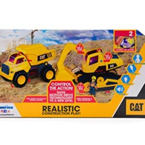 CAT Construction Toys, Power Action Crew Excavator, Light & Sound, Battery Operated, Ages 3+