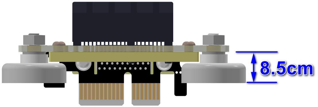 ADT-Link Dual 90Degree Right Angle PCIe 3.0 x1 to x1 Extension Cable R11SL-TL 8G/BPS High Speed PCI Express 1x Riser Card Ribbon Extender