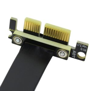 ADT-Link Dual 90Degree Right Angle PCIe 3.0 x1 to x1 Extension Cable R11SL-TL 8G/BPS High Speed PCI Express 1x Riser Card Ribbon Extender