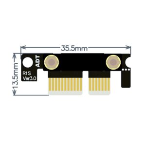 ADT-Link Dual 90Degree Right Angle PCIe 3.0 x1 to x1 Extension Cable R11SL-TL 8G/BPS High Speed PCI Express 1x Riser Card Ribbon Extender