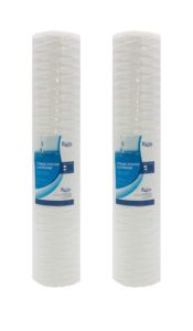 pack of 2-1 micron 20" full flow string wound sediment water filter cartridge | whole house sediment filtration | compatible with pc40-20, wp1bb20p, 355222-45, wpp-45200-01, wpp-45200-01, 84650