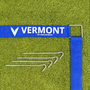 vermont volleyball court line marking kit - creates a regulation size 60ft x 30ft court | 2in wide ultra-durable polyester construction | use eyelets to anchor tape