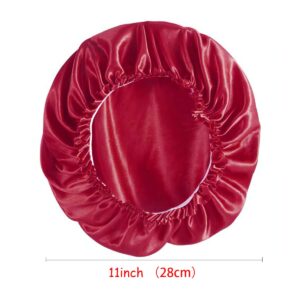 4PCS Bonnet Satin Bonnet Silk Bonnet for Sleeping, Bonnets for Black Women Hair Bonnet for Sleeping, Silk Sleep Cap Bonnet for Curly Hair, B