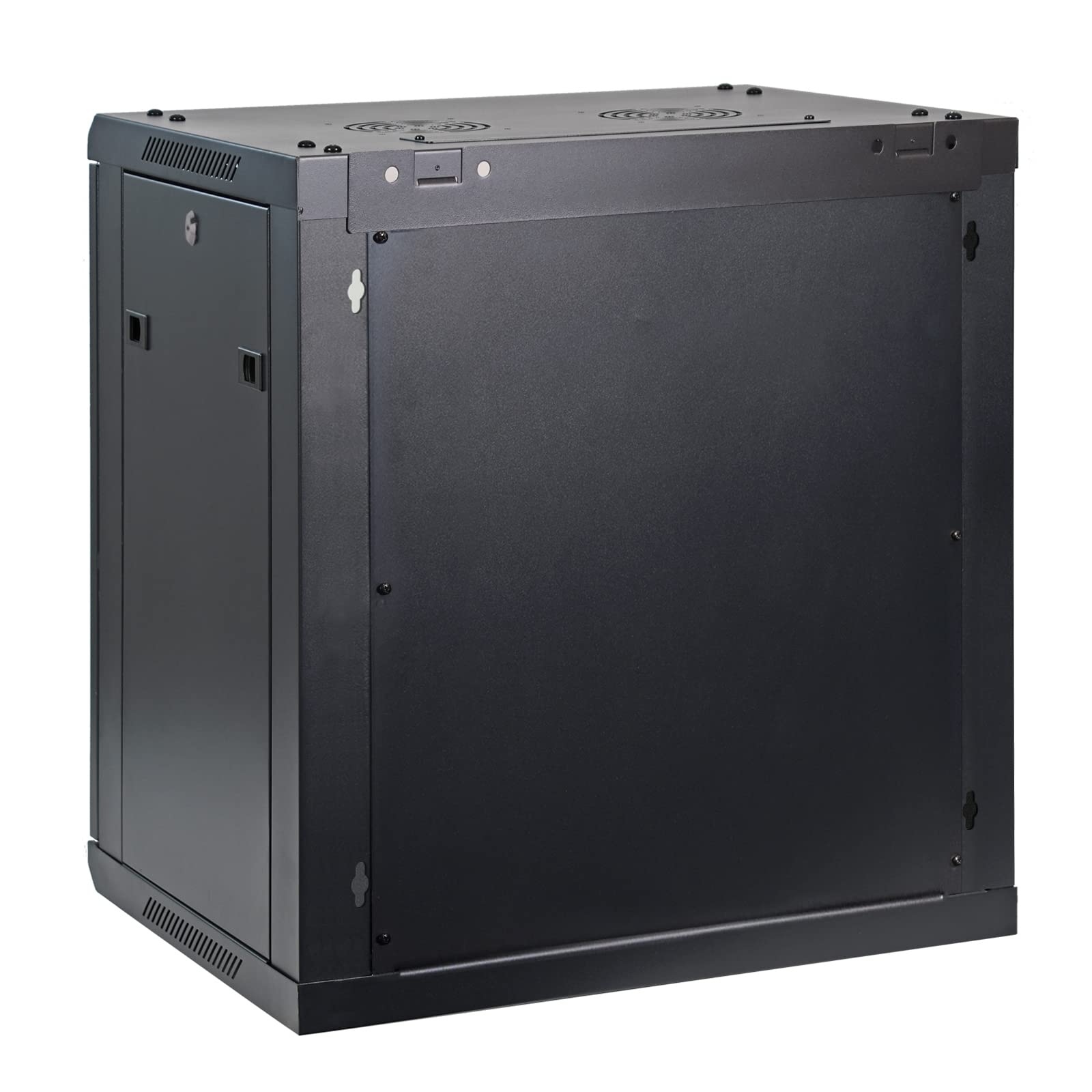 AEONS 12U Professional Wall Mount Network Server Cabinet Enclosure 19-Inch Server Network Rack 16-Inches Deep Black