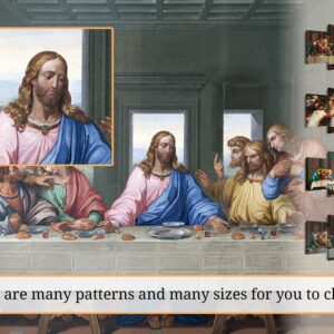 YOUHONG 5 Piece Christian Wall Decor Last Supper Wall Decor Leonardo Da Vinci Wall Art Jesus Pictures for Wall Religious Wall Decor for Dining Room Decor Ready to Hang (50''W x 24''H)