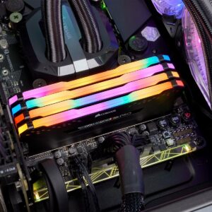 Corsair Vengeance RGB Pro 32GB (4x8GB) DDR4 3600 (PC4-28800) C18 Desktop Memory – Black