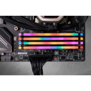 Corsair Vengeance RGB Pro 32GB (4x8GB) DDR4 3600 (PC4-28800) C18 Desktop Memory – Black