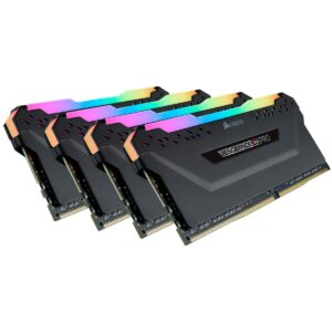 Corsair Vengeance RGB Pro 32GB (4x8GB) DDR4 3600 (PC4-28800) C18 Desktop Memory – Black