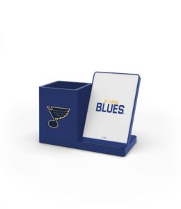 soar nhl wireless charger and desktop organizer, st. louis blues