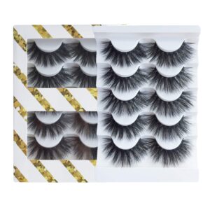 jimire high volume false eyelashes fluffy 3d lashes pack 5 pairs