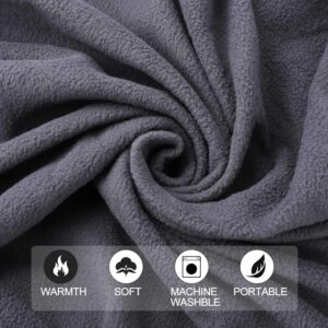 Fleece Sleeping Bag Liner Travel Sheet Camping Sleep Sack Ultralight Zippered Storage Bag Full Sized Zipper Backpacking Blanket for Traveling, Camping, Hiking, Outdoor Activities (Grey)