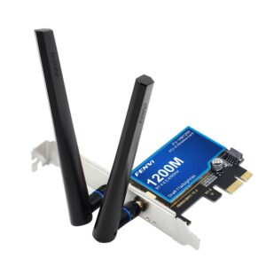 pci-e wifi card bt4.0 for macos windows 7/8/10/11 802.11a/g/n/ac pci-e pci network adapter mac-compatible wi-fi airdrop handoff instant hotspot macos mimo mac os x natively supported bcm4360 ac1200