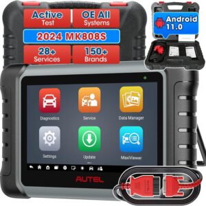 autel scaner maxicom mk808s: 2024 same as mx808s/mk808z bidirectional scan tool, upgrade of mk808/mx808, 28+ services, oe-level all systems diagnostic scanner, fca autoauth work with mv105/mv108