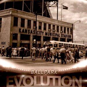 2019 Topps Evolution of Ballpark #ES-9 Municipal Stadium/Kauffman Stadium Kansas City Royals Baseball Card