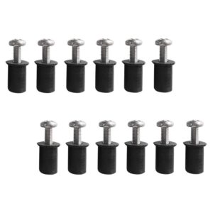 12 Pieces M4 Rubber Well Nuts with Stainless Steel Screws Kit Fit for Kayak Canoe Boat Marine Hardware Fasteners