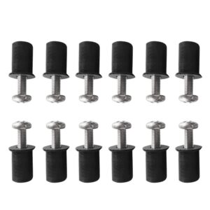 12 Pieces M4 Rubber Well Nuts with Stainless Steel Screws Kit Fit for Kayak Canoe Boat Marine Hardware Fasteners