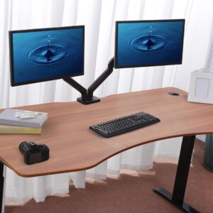 ApexDesk Elite Pro Series 60" x 27" Electric Height Adjustable Stand up Desk, Sit Stand Home Office Desk, Computer Desk - Curved Apple