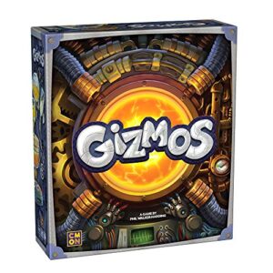 cmon gizmos board game (2nd edition) | science themed strategy board game for adults and teens | ages 14+ | 2-4 players | average playtime 40-50 minutes | made by cmon