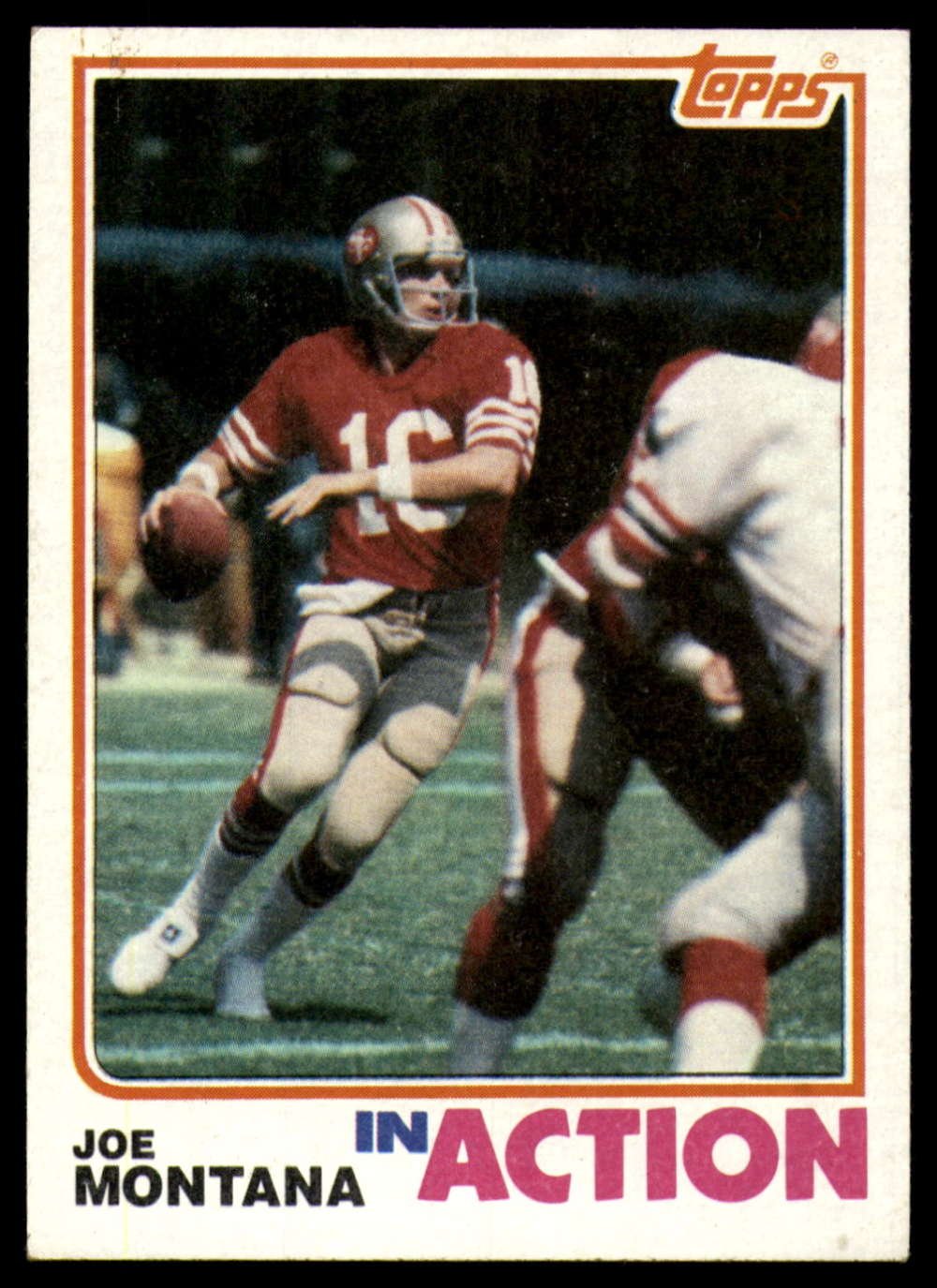 1982 Topps #489 Joe Montana San Francisco 49ers IA NFL Football Card NM-MT