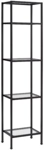 crosley furniture aimee narrow etagere bookcase, oil-rubbed bronze