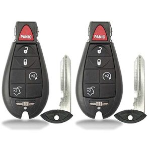 2 New Keyless Entry 5 Buttons Remote Start Car Key Fob Fobik Remote Fobik M3N5WY783X IYZ-C01C for Commander and Grand Cherokee