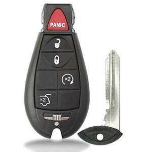 1 New Keyless Entry 5 Buttons Remote Start Car Key Fob Fobik Remote Fobik M3N5WY783X IYZ-C01C for Commander and Grand Cherokee