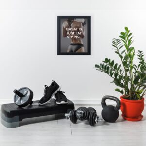 Sweat is Just Fat Crying!-Fitness Wall Art, This Funny Fitness Wall Decor Print With Typographic Design Is An Excellent Wall Decor For Home Decor, Office Decoration, & Gym Wall Decor. Unframed-8 x 10"