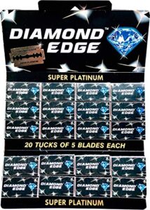 super-max diamond edge double edge razor blades, 100 blades